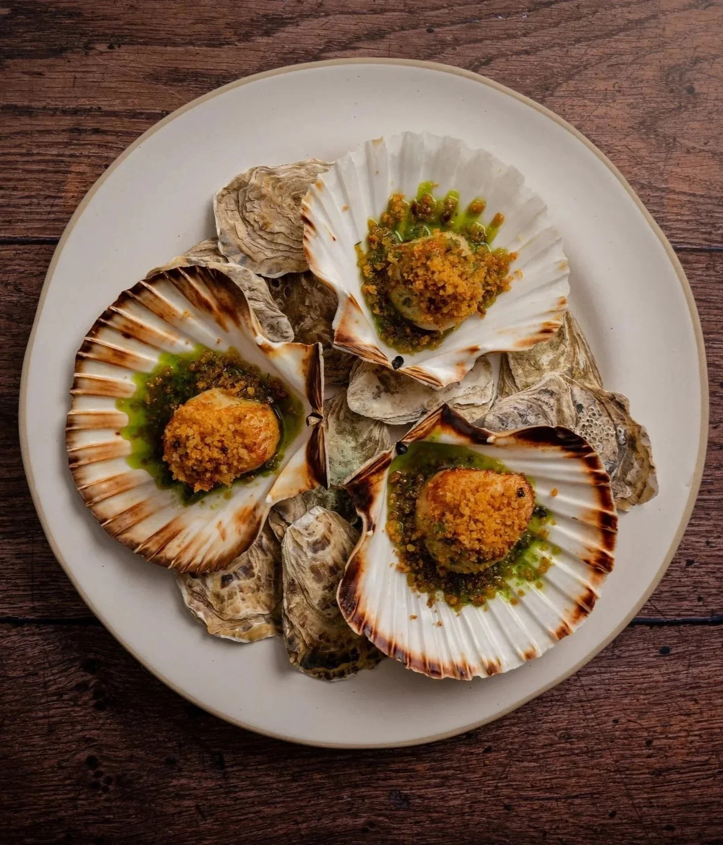 Pan-seared scallops
